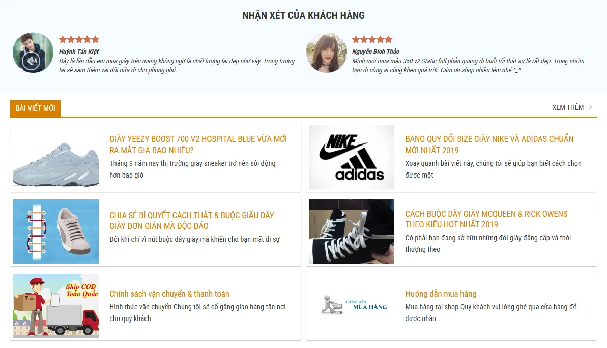 Thiết Kế Website Shop Giày Adidas MA-145
