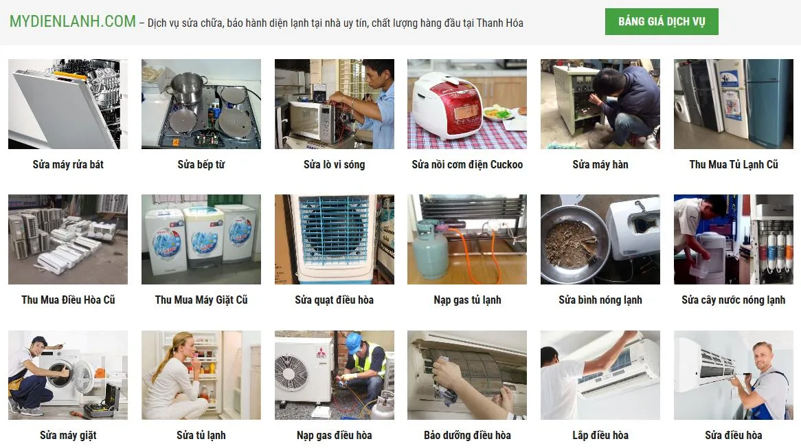 Thiết Kế Website Sửa Điện Lạnh MA-161
