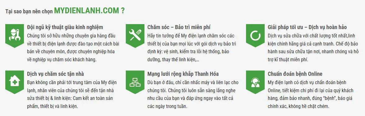 Thiết Kế Website Sửa Điện Lạnh MA-161