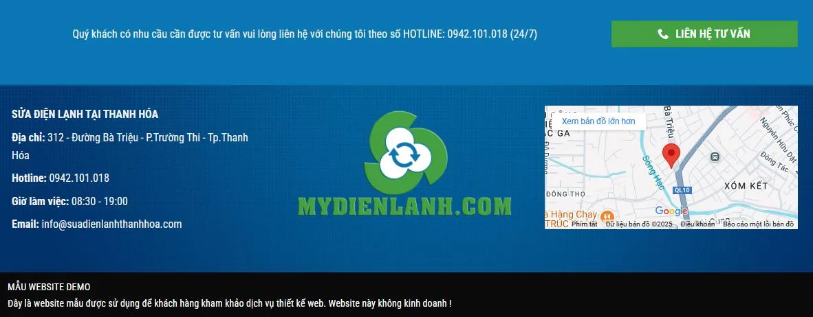 Thiết Kế Website Sửa Điện Lạnh MA-161