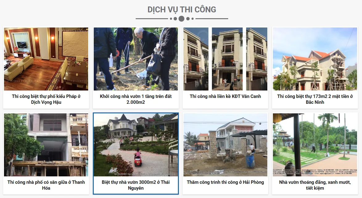 Thiết Kế Website Thi Công Nhà Đẹp MA-183