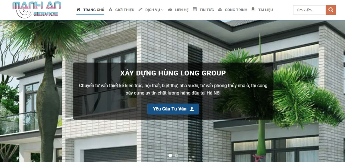 Thiết Kế Website Thi Công Nhà Đẹp MA-183