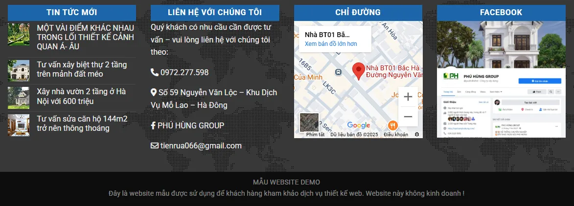 Thiết Kế Website Thi Công Nhà Đẹp MA-183