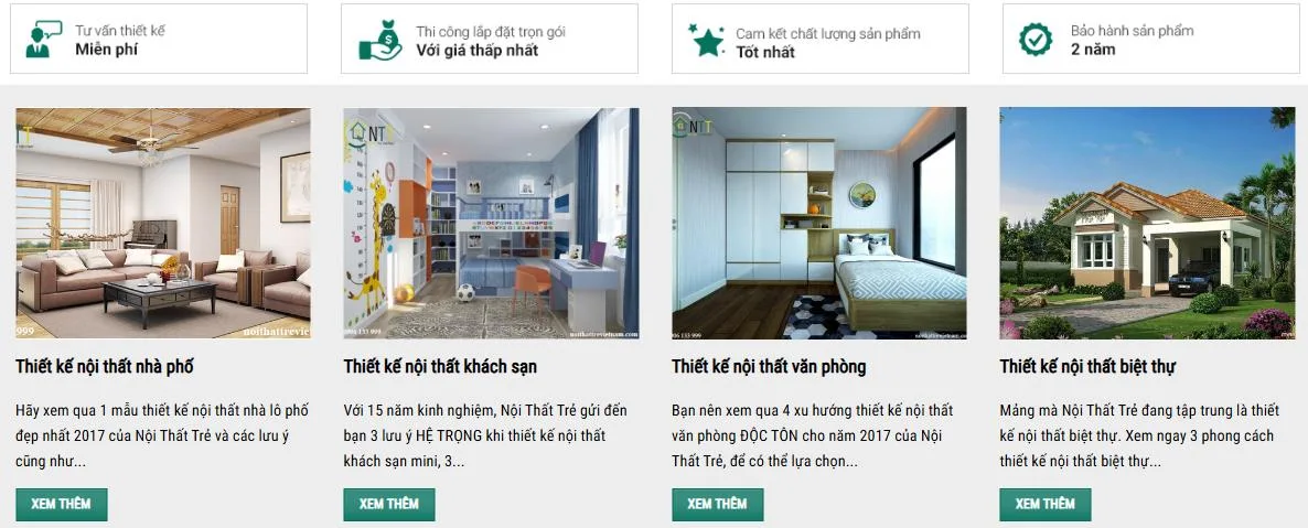 Thiết Kế Website Thiết Kế Kiến Trúc, Nội Thất MA-069
