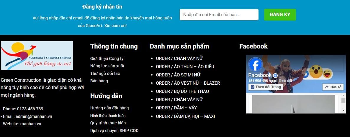 Thiết Kế Website Thời Trang Nữ, Phụ Kiện Nữ, Túi Sách MA-011