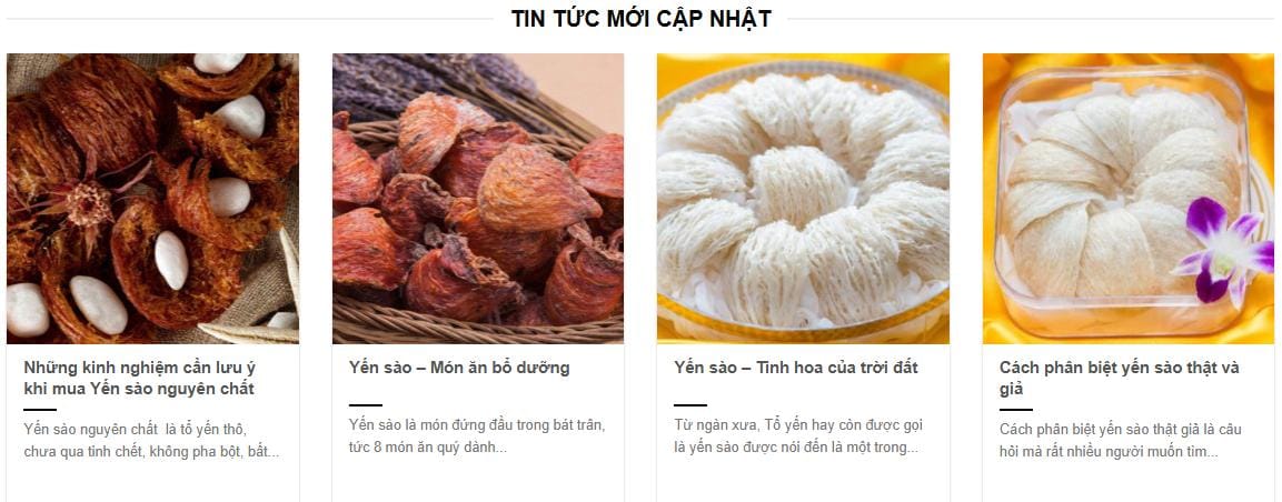 Thiết Kế Website Thực Phẩm Chức Năng, Bán Tổ Yến MA-104