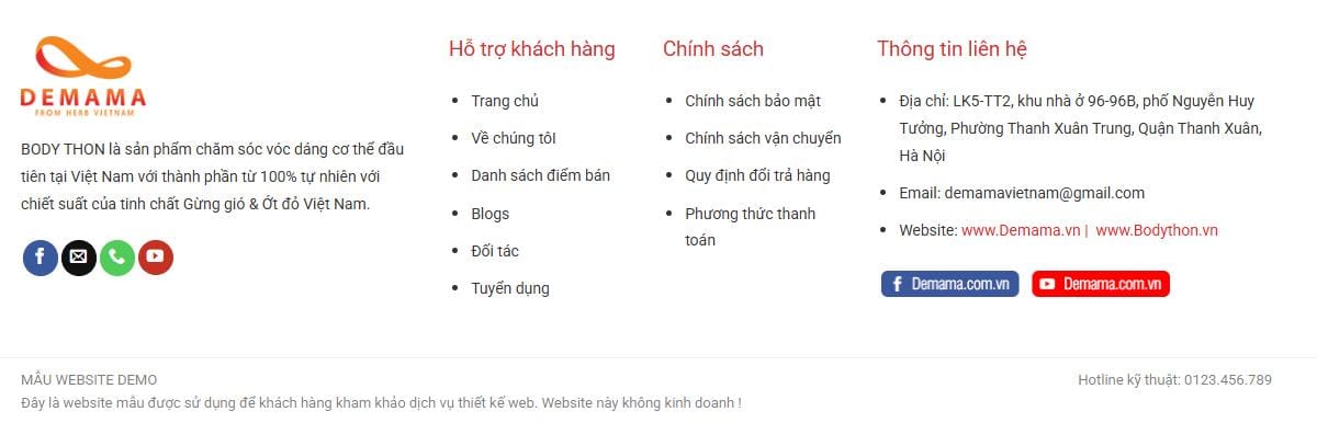 Thiết Kế Website Thực Phẩm Chức Năng MA-109