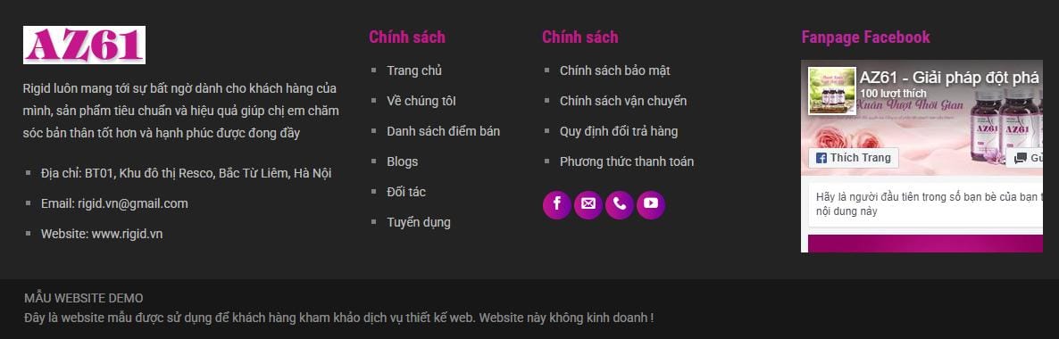 Thiết Kế Website Thực Phẩm Chức Năng MA-110