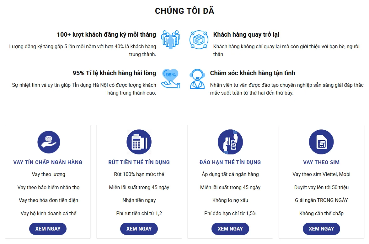 Thiết Kế Website Tín Dụng Hà Nội MA-189