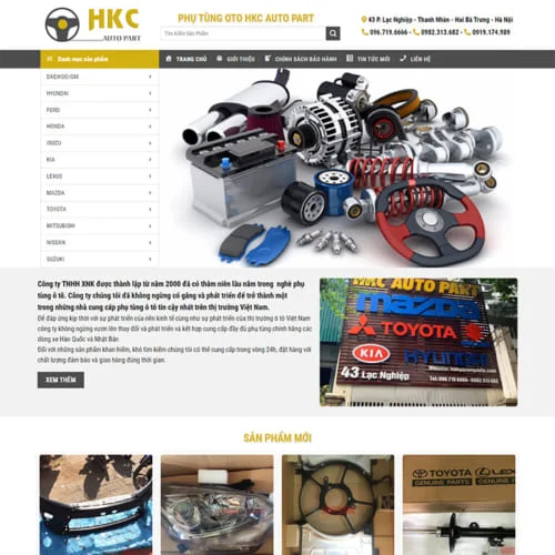 Mẫu Website Nội Thất Oto MA-214