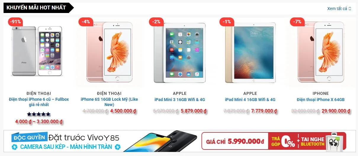 Thiết Kế Website Bán Điện Thoại MA-209