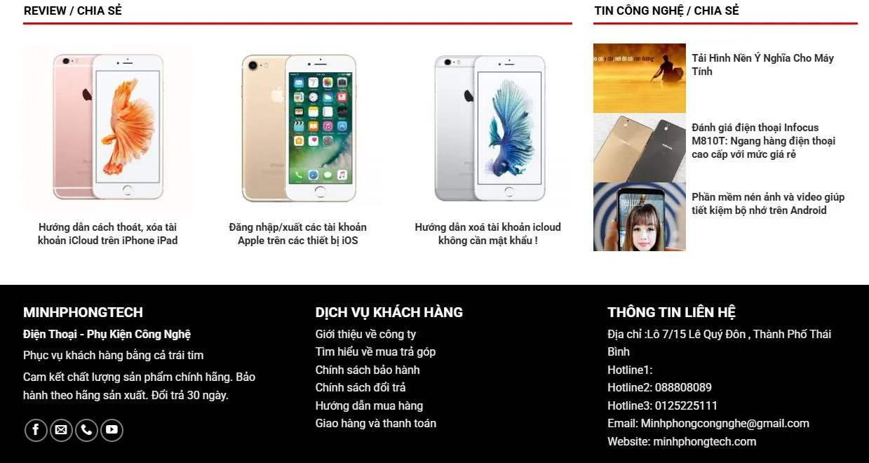 Thiết Kế Website Bán Điện Thoại MA-209