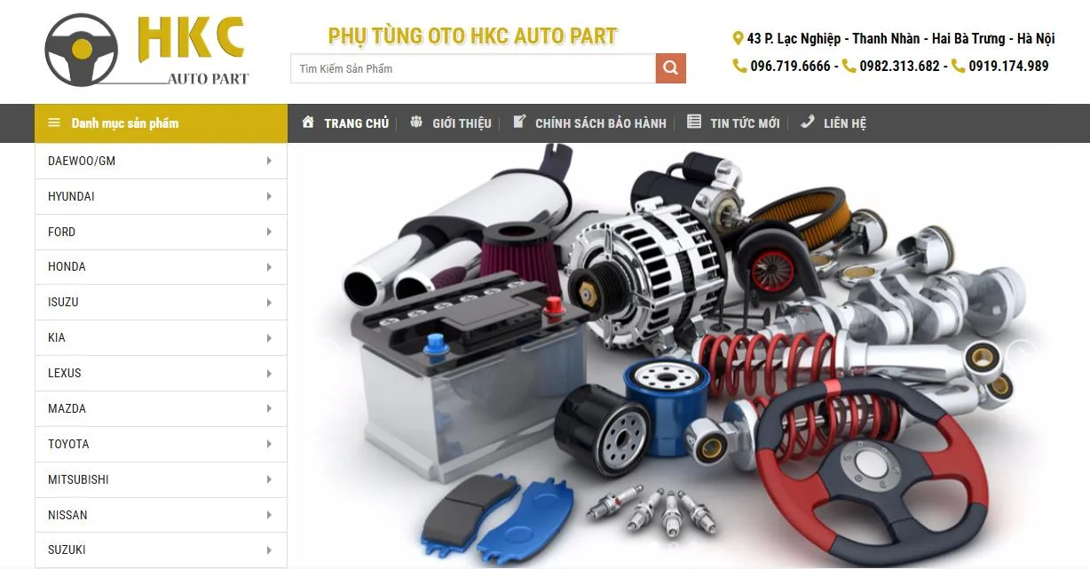 Thiết Kế Website Nội Thất Oto MA-214