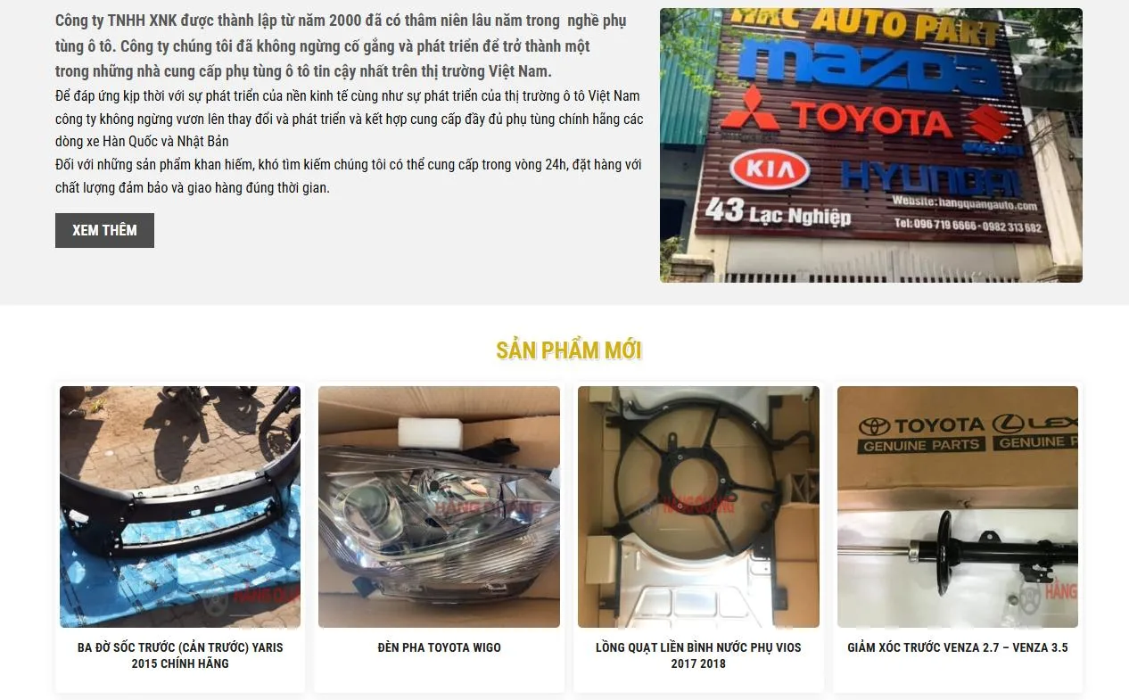 Thiết Kế Website Nội Thất Oto MA-214