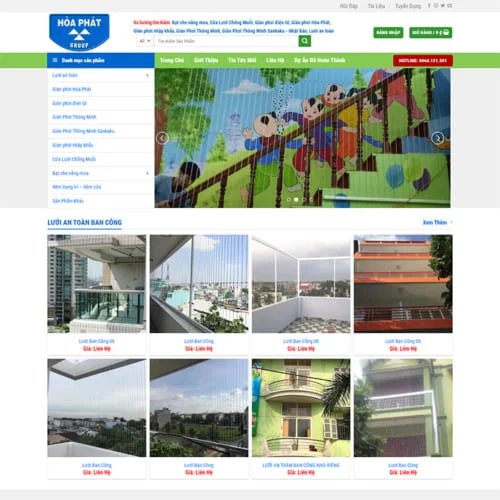 Mẫu Website Lưới An Toàn MA-240