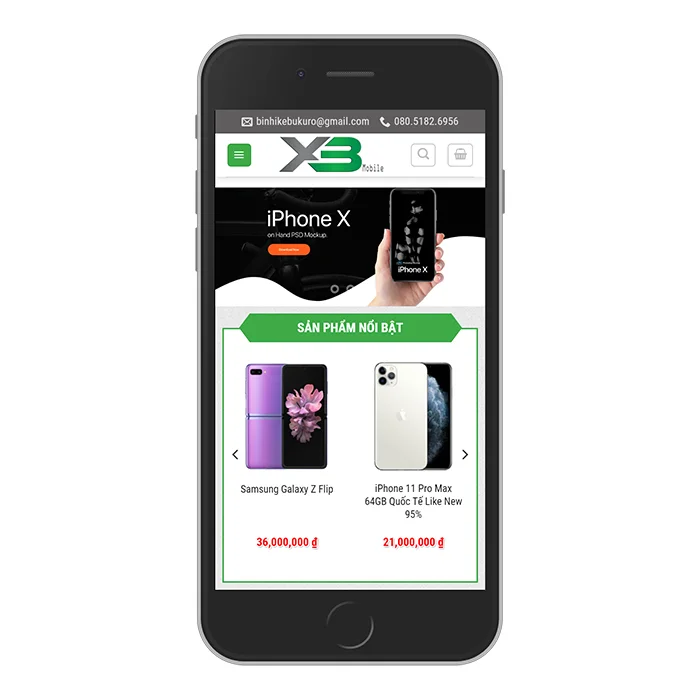 Thiết Kế Website Điện Thoại MA-233