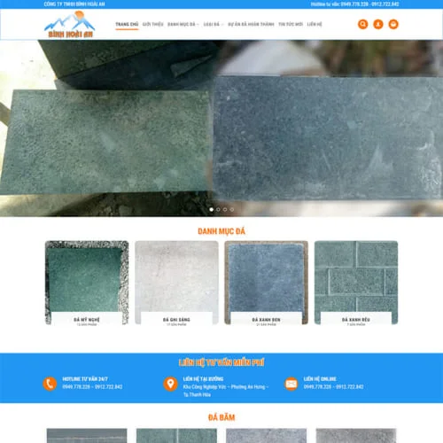 Thiết Kế Website Đá Tự Nhiên MA-226
