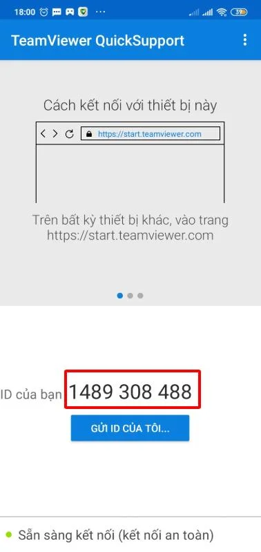 Hướng dẫn kết nối hỗ trợ Teamviewer trên điện thoại