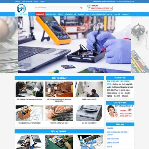 Thiết Kế Website Sửa Chữa Bảo Hành Máy Tính MA-221