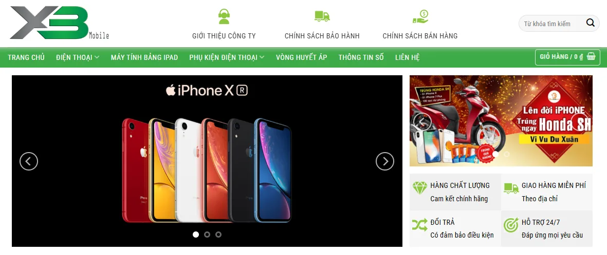 Thiết Kế Website Điện Thoại MA-233
