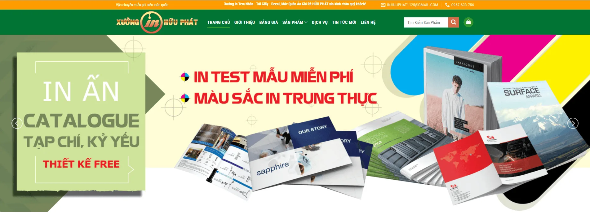 Thiết Kế Website In Ấn MA-227