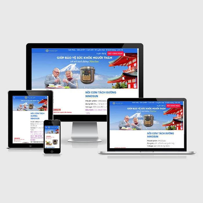 Thiết Kế Landing Page Bán Nồi Cơm Điện MA-254
