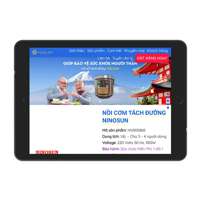 Thiết Kế Landing Page Bán Nồi Cơm Điện MA-254