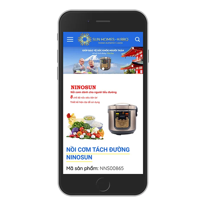 Thiết Kế Landing Page Bán Nồi Cơm Điện MA-254