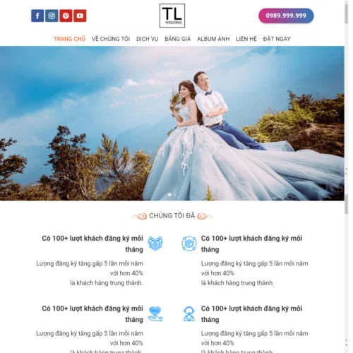 Mẫu Website Studio Chụp Ảnh Cưới MA-261