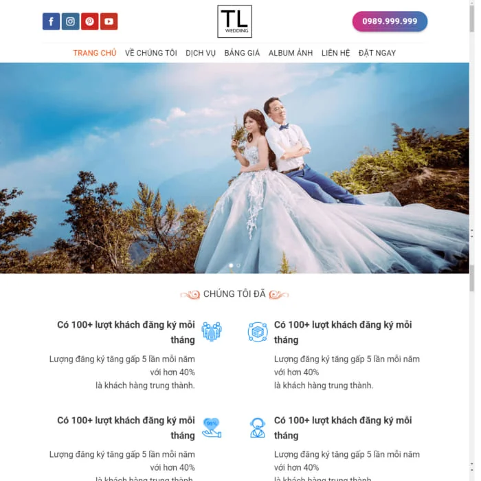 Thiết Kế Website Studio Chụp Ảnh Cưới MA-261
