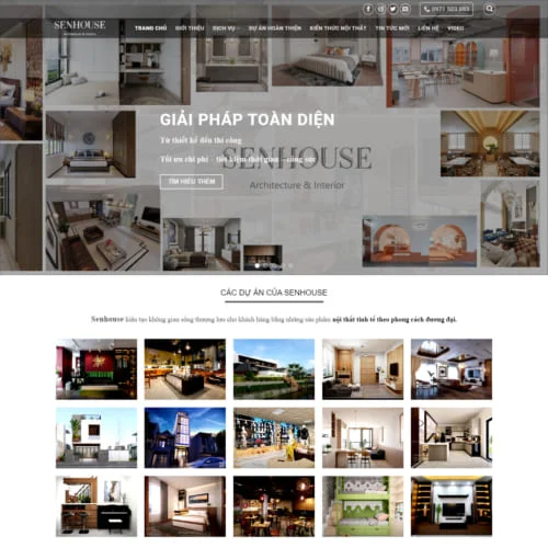 Mẫu Website Thiết Kế Nội Thất MA-252