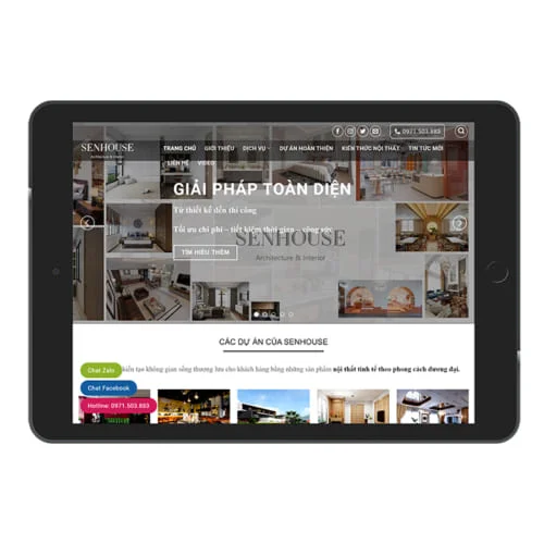 Mẫu Website Thiết Kế Nội Thất MA-252