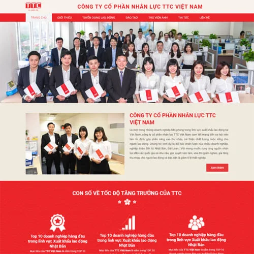 Thiết Kế Website Tuyển Dụng Đào Tạo Nhân Lực MA-266
