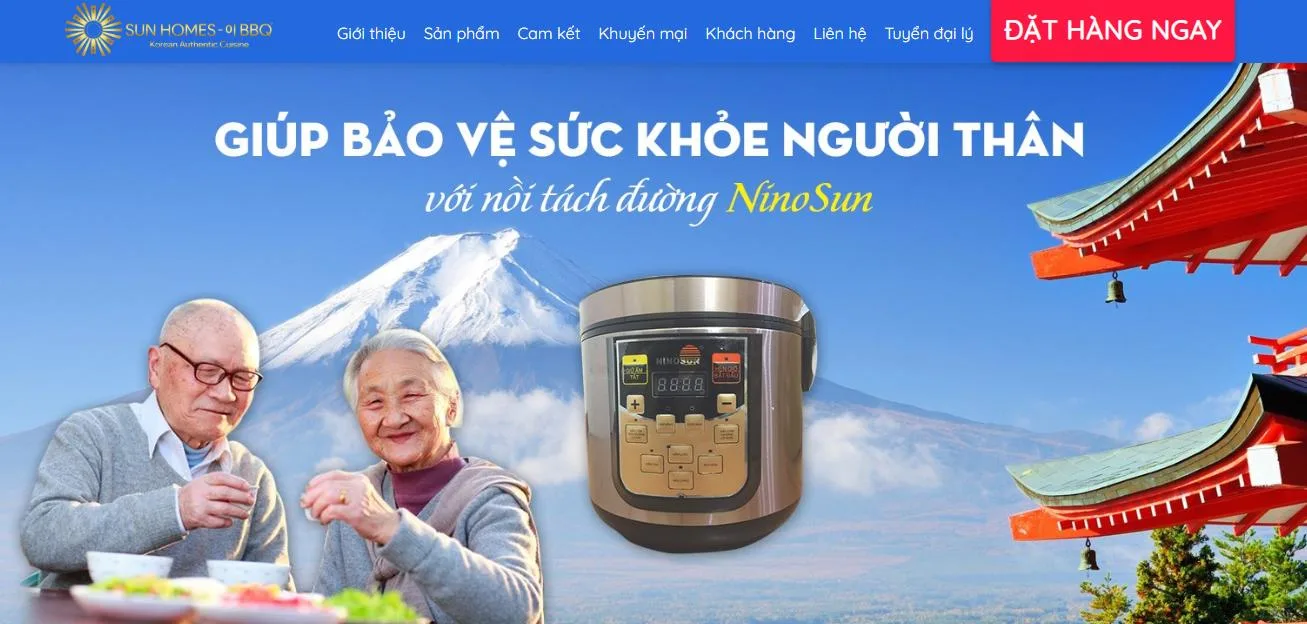 Thiết Kế Landing Page Bán Nồi Cơm Điện MA-254