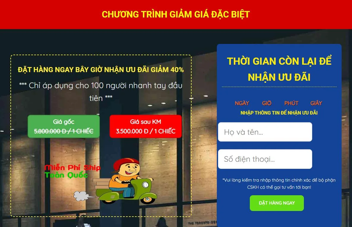 Thiết Kế Landing Page Bán Nồi Cơm Điện MA-254