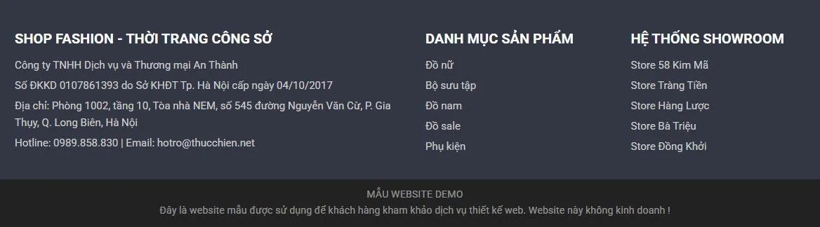 Thiết Kế Website Shop Quần Áo Nam Nữ MA-262