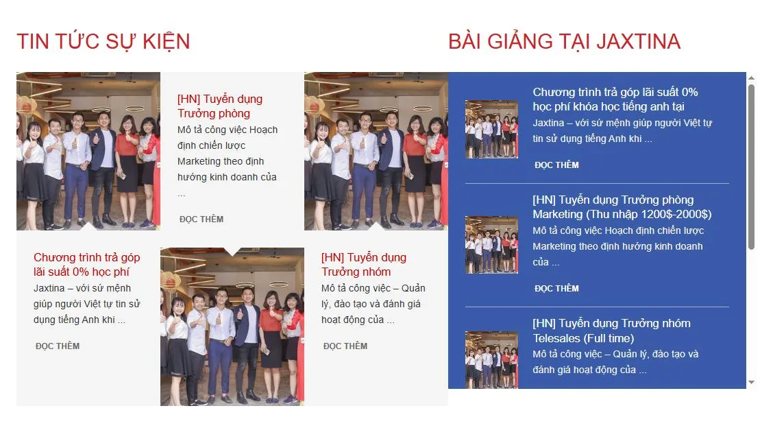 Thiết Kế Website Trung Tâm Anh Ngữ MA-269