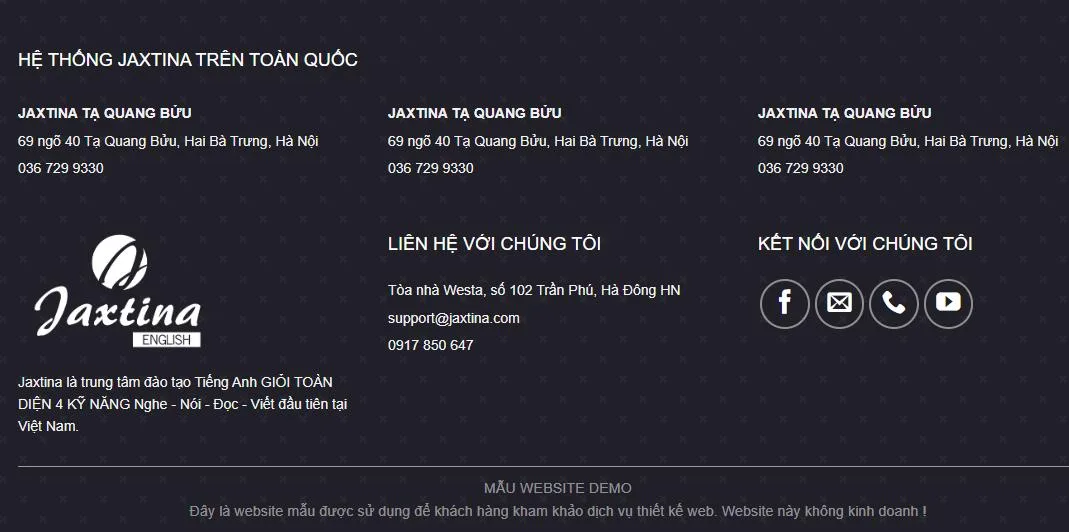 Thiết Kế Website Trung Tâm Anh Ngữ MA-269