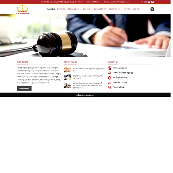 Thiết Kế Website Dịch Vụ Tư Vấn Luật MA-273