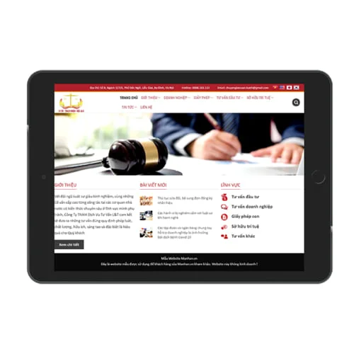 Mẫu Website Dịch Vụ Tư Vấn Luật MA-273