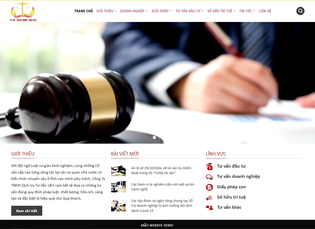 Thiết Kế Website Dịch Vụ Tư Vấn Luật MA-273
