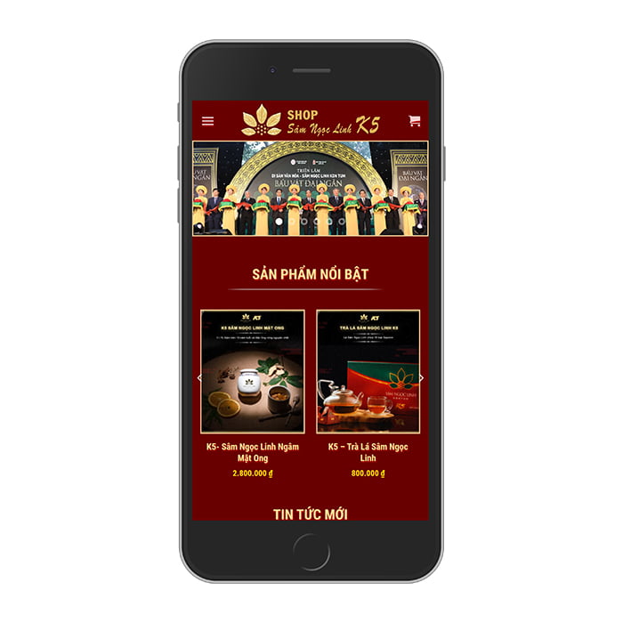 Mẫu Website Sâm Ngọc Linh MA-278
