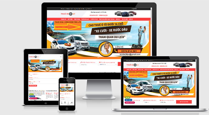 Mẫu Website Taxi Gia Đình MA-286