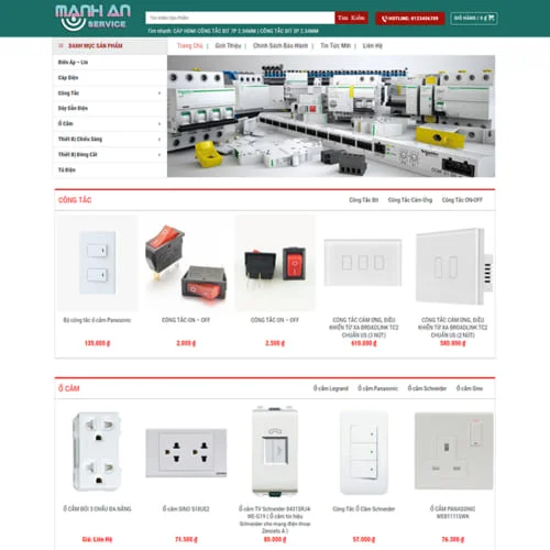 Thiết Kế Website Thiết Bị Điện MA-309