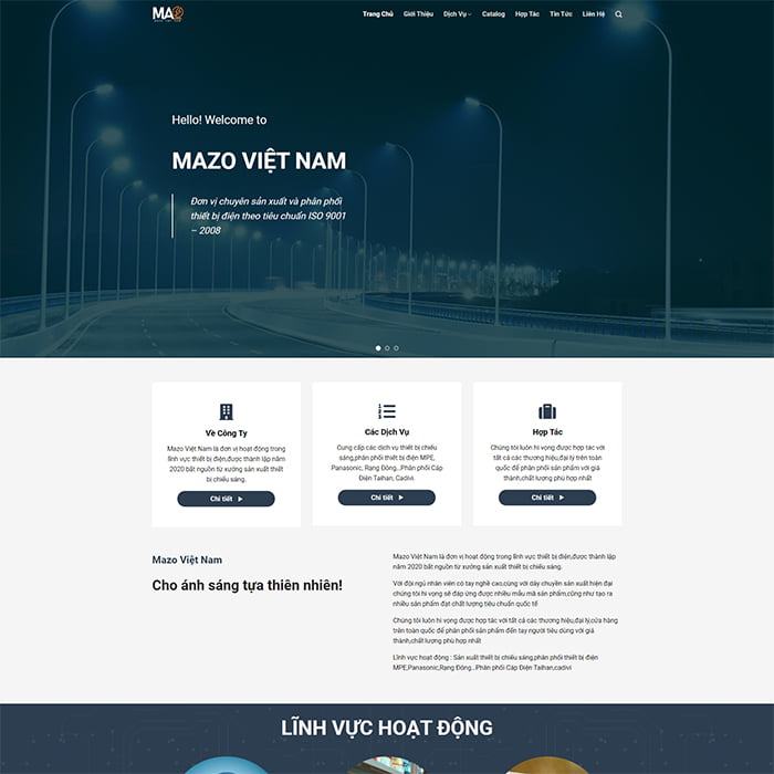 Mẫu Website Gia Công Thiết Bị Điện MA-308