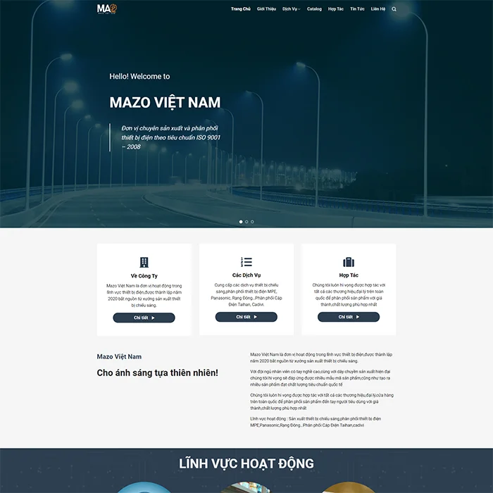 Thiết Kế Website Gia Công Thiết Bị Điện MA-308