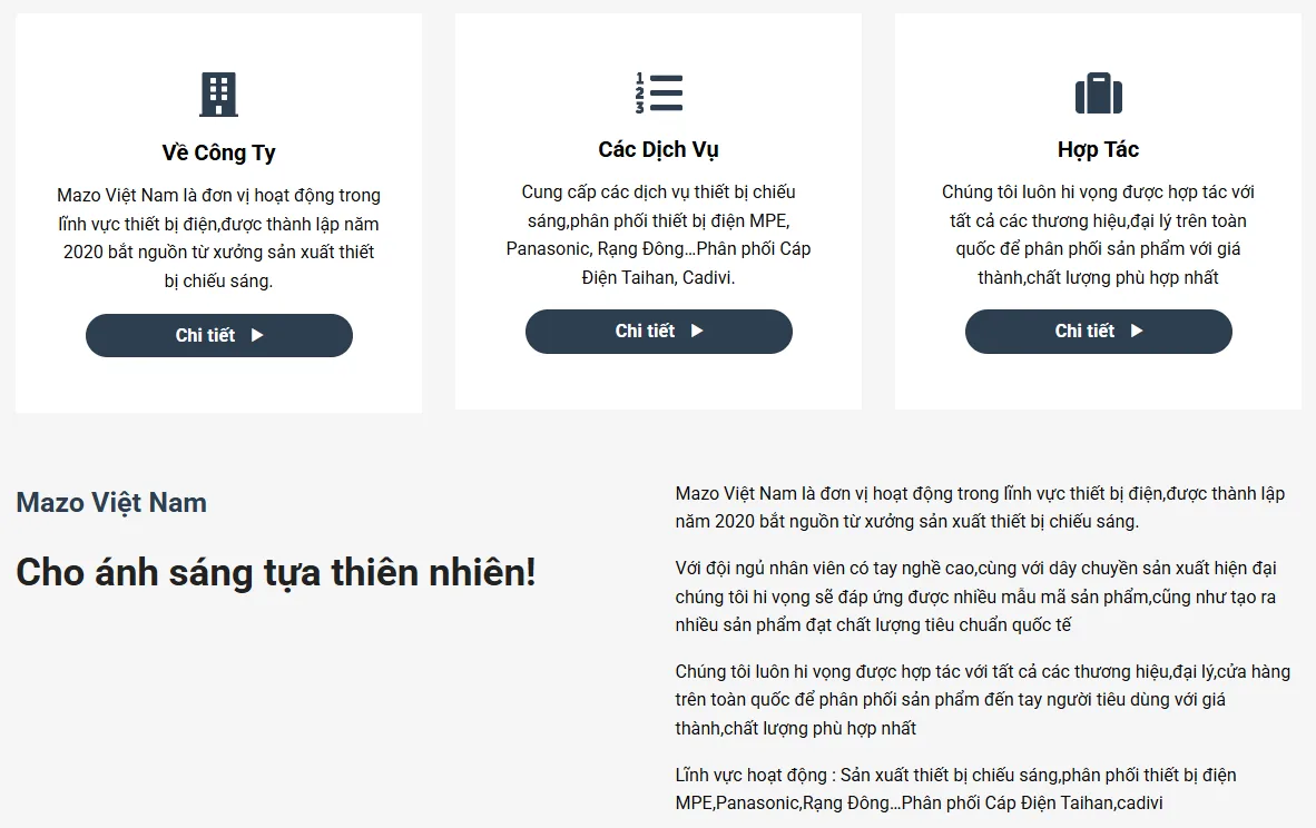 Thiết Kế Website Gia Công Thiết Bị Điện MA-308