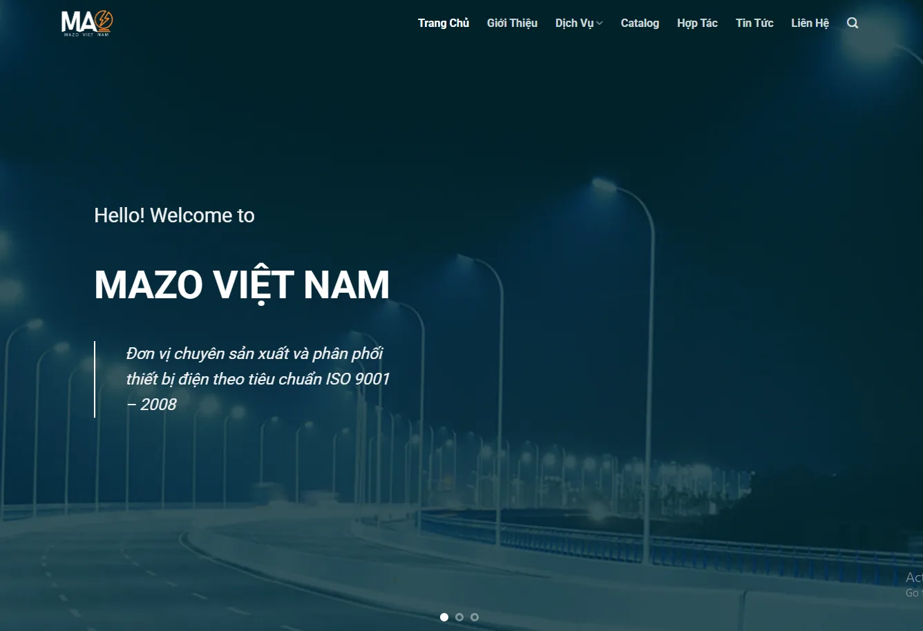 Thiết Kế Website Gia Công Thiết Bị Điện MA-308
