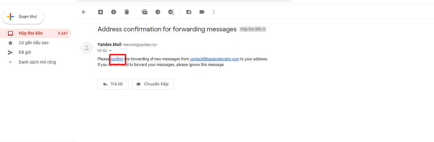 Hướng dẫn chuyển và nhận thư từ Yandex sang Gmail