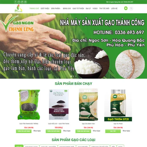 Thiết Kế Website Gạo Sạch MA-311
